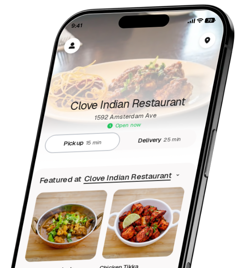 Clove Indian Restaurant app preview