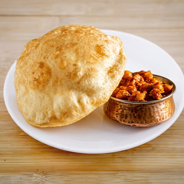 Chana Bazi with Poori.